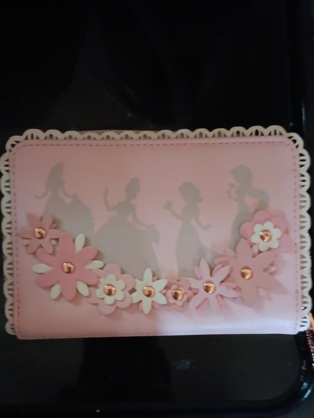 Loungefly Pink Floral Princess Silhouette Wallet